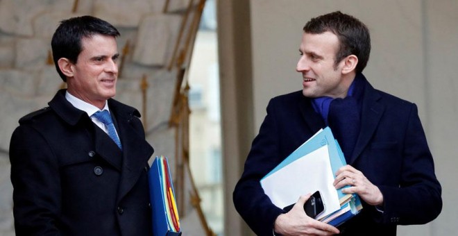 Valls y Macron, en una imagen de archivo en París. REUTERS/Philippe Wojazer