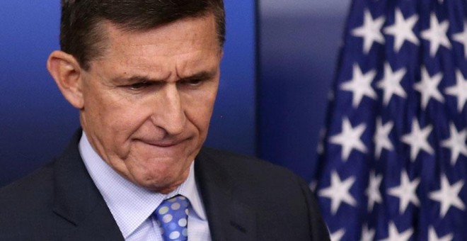 Michael Flynn, el pasado febrero en la Casa Blanca. REUTERS/Carlos Barria