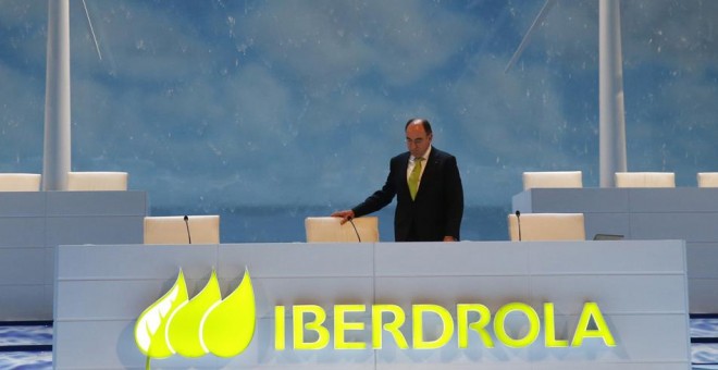 El presidente de Iberdrola, Ignacio Sanchéz Galán, al inicio de la Junta General de Accionistas de Iberdrola, en Bilbao. EFE/Luis Tejido