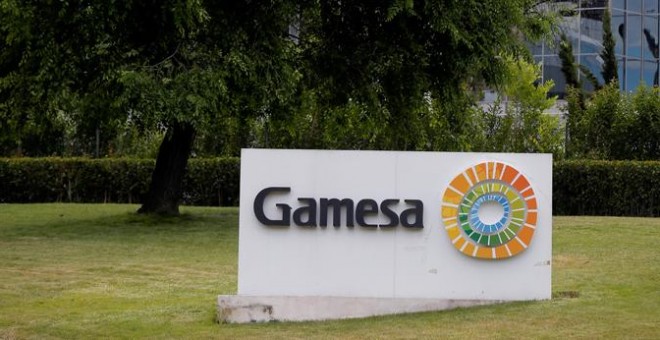 El logo de Gamesa en su sede en Zamudio (Vizcaya). REUTERS