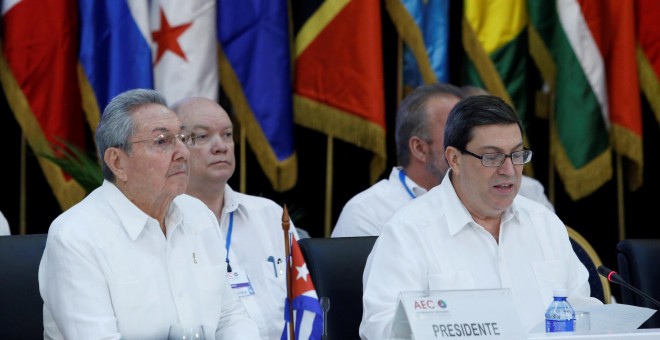 El presidente de Cuba, Raul Castro durante la apertura de la Asociación de los Estados del Caribe en La Havana. REUTERS/Stringer.