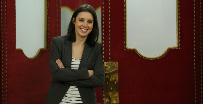 La portavoz parlamentaria de Podemos, Irene Montero. E.P.