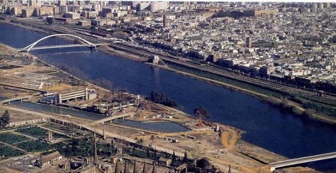 Inicio de las construcciones de la Expo. /ASOCIACIÓN LEGADO EXPO