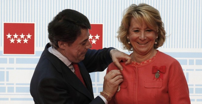 Los expresidentes de la Comunidad de Madrid Ignacio González y Esperanza Aguirre, en una imagen de archivo. EFE