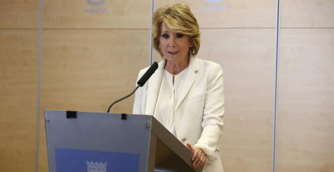Esperanza Aguirre dimite como concejal y portavoz del Ayuntamiento de Madrid tras estallar la operación Lezo. EFE