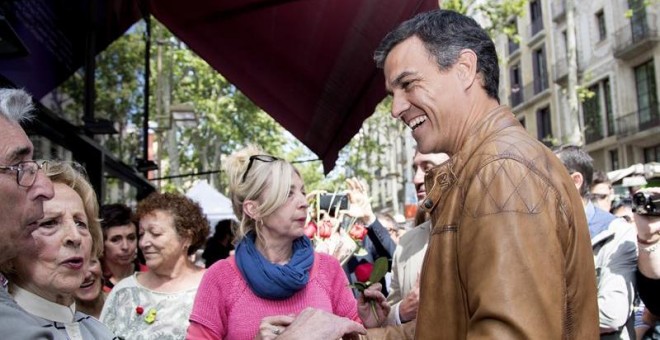 Pedro Sánchez, este domingo en Barcelona. EFE/Marta Pérez