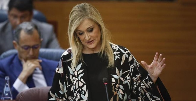 Cifuentes, hace unos días en la Asamblea de Madrid. EFE/Emilio Naranjo