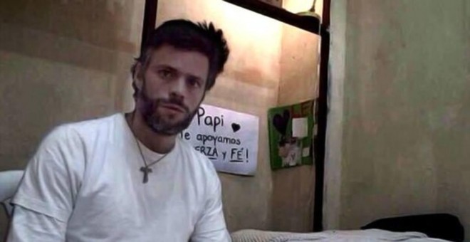 Leopoldo López en la cárcel.