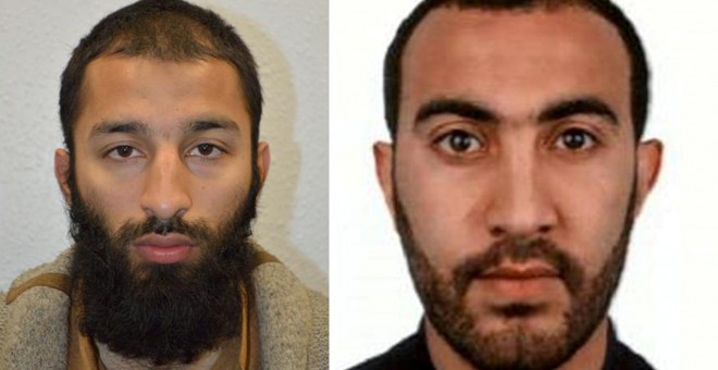 Khuram Shazad y Rachid Redouane fueron dos de los tres terroristas que perpetraron el ataque en el puente de Londres. REUTERS