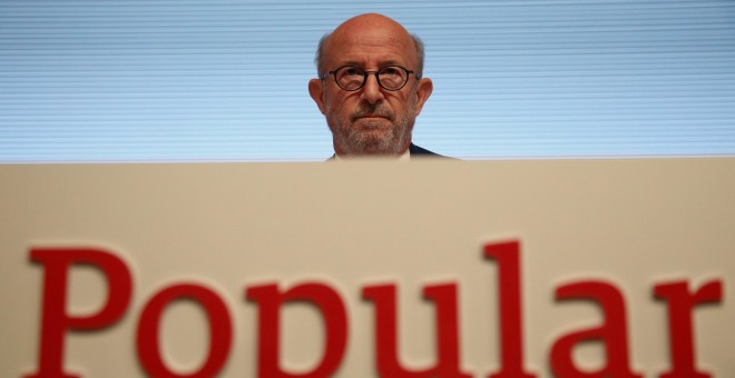 El presidente de Banco Popular, Emilio Saracho, en su primera junta de accionistas. REUTERS/Juan Medina