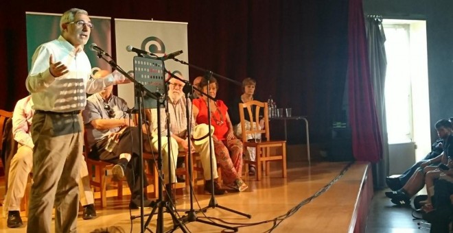 Gaspar Llamazares durante el acto de la Plataforma Actúa.Twitter/ actua_digital