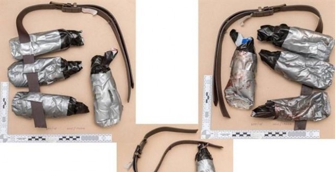 Imágenes del falso cinturón de explosivos utilizado por los terroristas de Londres