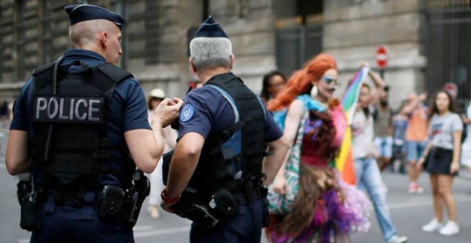 La seguridad en París, ciudad que en los últimos ha sufrido varios atentados, fue férrea.| GONZALO FUENTES (EFE)