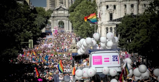 Manifestación del Orgullo Gay celebrada en Madrid.- EFE