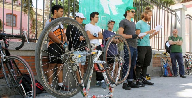 Rueda de prensa previa a la huelga de repartidores de Deliveroo del domingo 2 de julio./Twitter