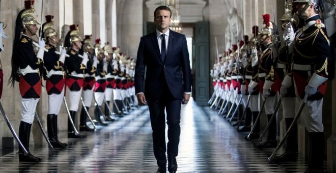 Macron, durante su entrada a Versalles. REUTERS/Etienne Laurent