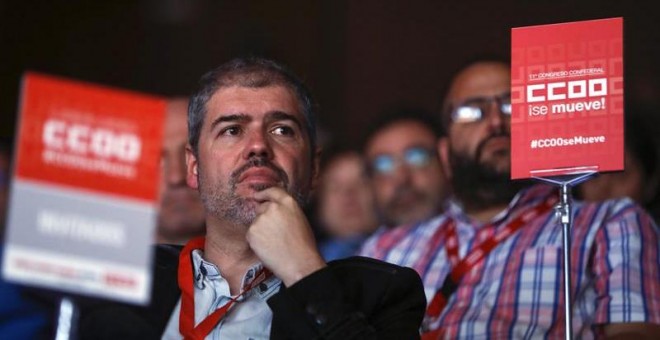 Unai Sordo, nuevo secretario general de CCOO, durante la inauguración del XI Congreso Confederal del sindicato en el que resultó elegido. EFE/Emilio Naranjo