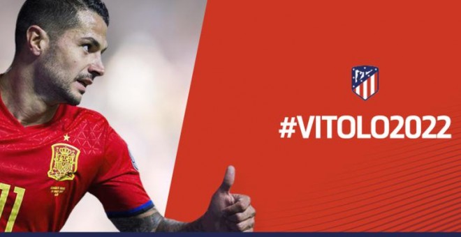 Vitolo ya es nuevo jugador del Atlético de Madrid. /WEB DEL ATLÉTICO