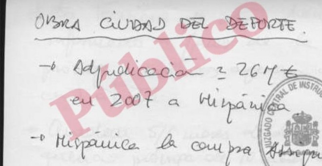 Página 15 de la agenda de Granados. /PÚBLICO