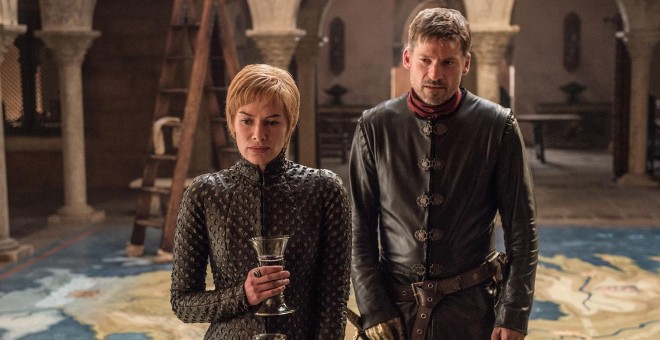 Los hermanos Cersei y Jamie Lannister.