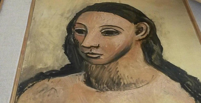 Detalle de 'Cabeza de mujer joven' (1906) de Pablo Picasso / EFE