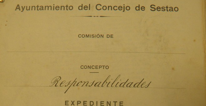 Documento del Ayuntamiento del Concejo del Sestao del año 1937. / D. A.