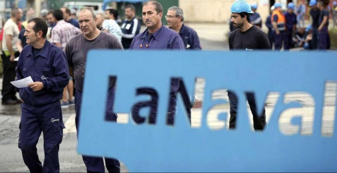 Trabajadores del astillero La Naval, de Sestao. EFE