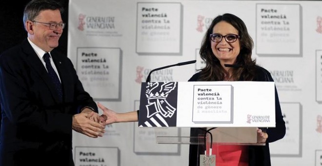 Mònica Oltra y Ximo Puig Pacto Violencia de Género