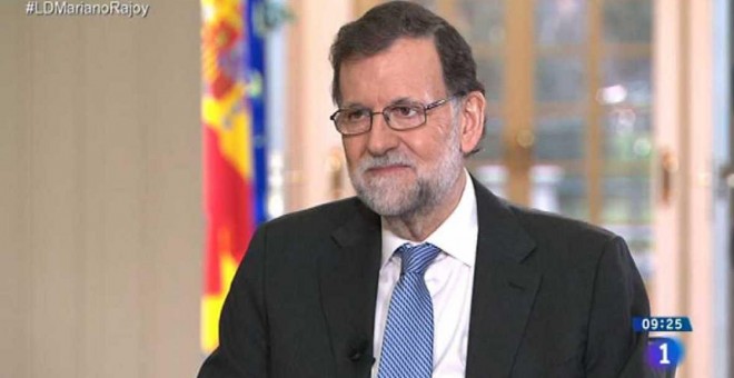 Rajoy durante una entrevista en TVE