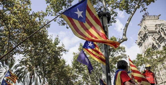 Miles de personan reclaman la libertad de los detenidos frente al TSJCat. XAVI HERRERO