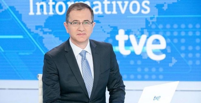Pedro Carreño durante el 'Telediario' de TVE. RTVE