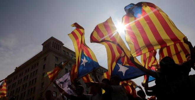 Imagen de la manifestación en Barcelona. | REUTERS