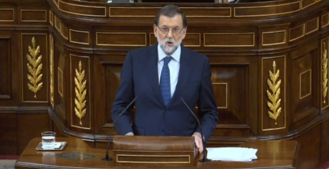 Mariano Rajoy interviene en el Congreso.