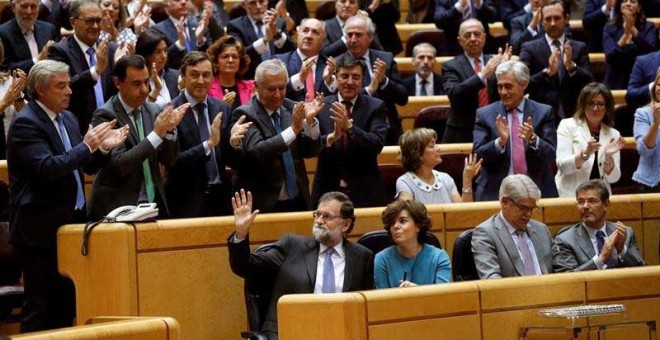 Rajoy en el Senado. | EFE