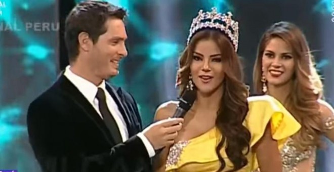 Imagen del certamen de Miss Perú 2017, que se convirtió en un alegato contra la violencia machista./ YOUTUBE