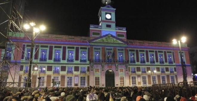 La Puerta del Sol, durante la noche de las campanadas. EFE/Archivo