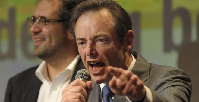 Bart de Wever, durante un mitin. REUTERS