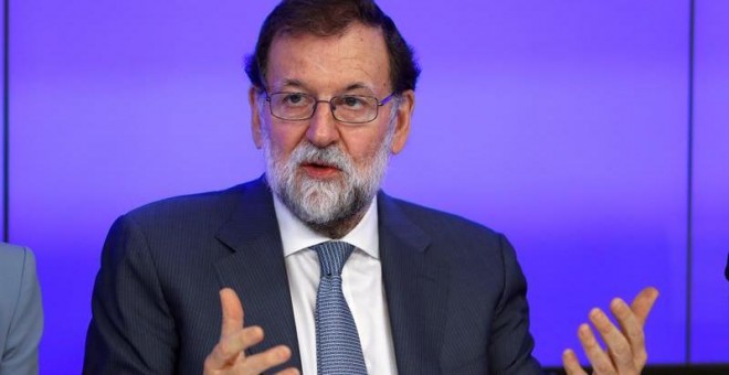 Rajoy, hace unos días en la sede del PP. EFE/ Emilio Naranjo