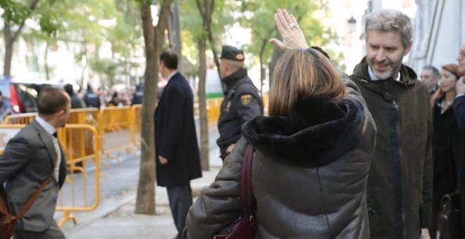 Forcadell, a su llegada al Supremo. EFE/ Zipi