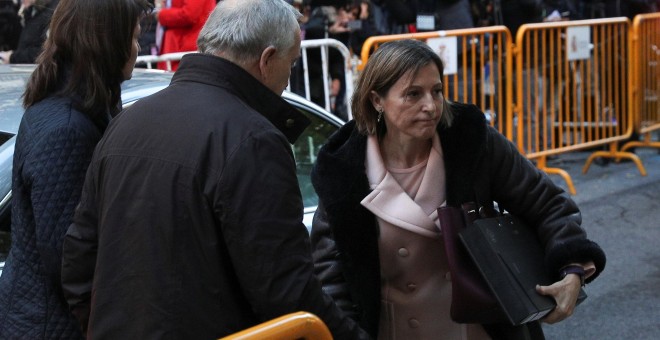 La presidenta del Parlament, Carme Forcadell, a su llegada este jueves al Trribunal Suprmeo. - REUTERS