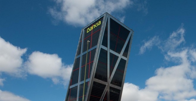 Sede de Bankia, en una de las Torres Kio en la madrileña plaza de Castilla. E.P.