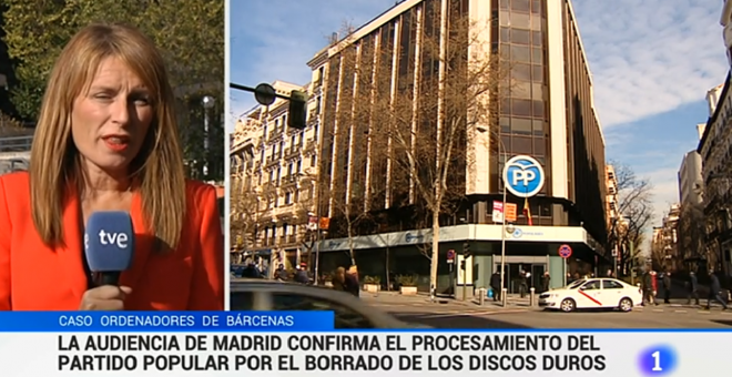 TVE no informa del procesamiento al PP hasta el minuto 12 del telediario