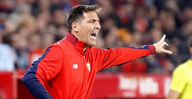 Berizzo, hace unos días durante un partido. EFE/Julio Muñoz