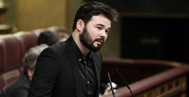 Gabriel Rufián, diputado de ERC, en el Congreso de los Diputados. / Europa Press