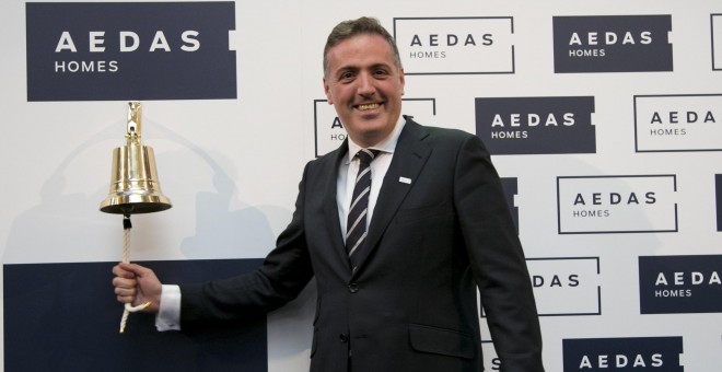 David Martínez, CEO de la promotora AEDAS Homes, durante la salida a bolsa de la compañía.