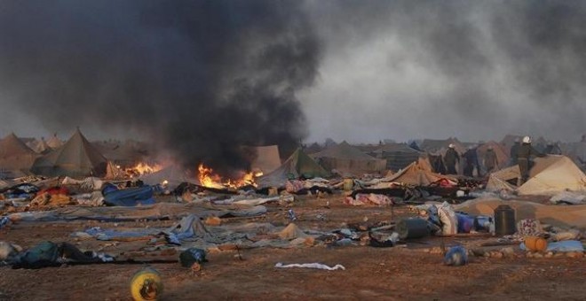Campamento 'Gdeim Izik' tras el desalojo / EUROPA PRESS