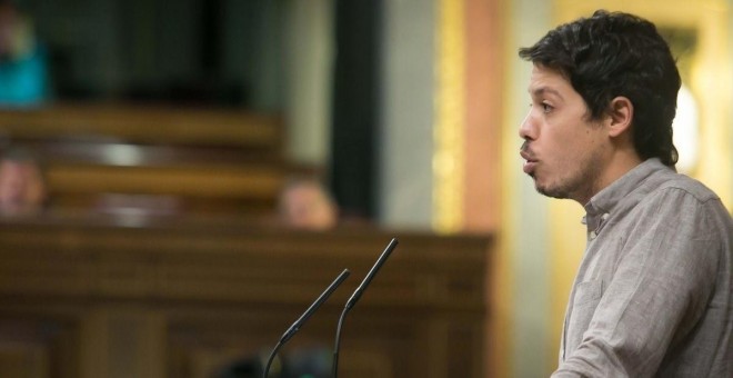 Segundo González, diputado de Unidos Podemos, en el Pleno del Congreso. CONGRESO