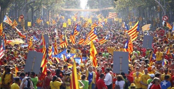Diada Nacional de Catalunya de 2014, semanas antes de la consulta del 9N.  JORDI BEDOS