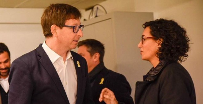 Carles Mundó con Marta Rovira. E.P.