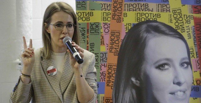 La candidata a las elecciones rusas, Ksenia Sobchak.REUTERS